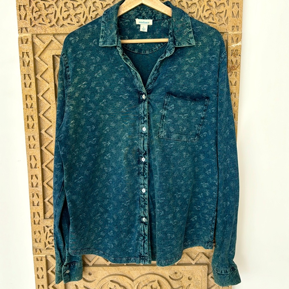 Sundance Blue Button Down Shirt